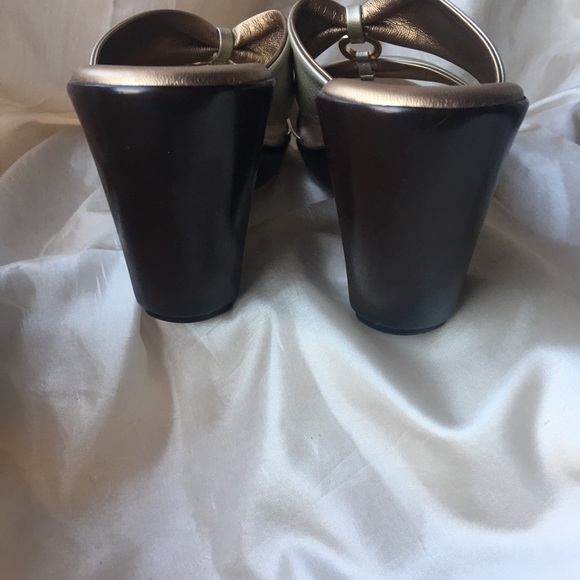 Contesa Sandals Gold & Cooper Wedge Heel    9W - Picture 8 of 8
